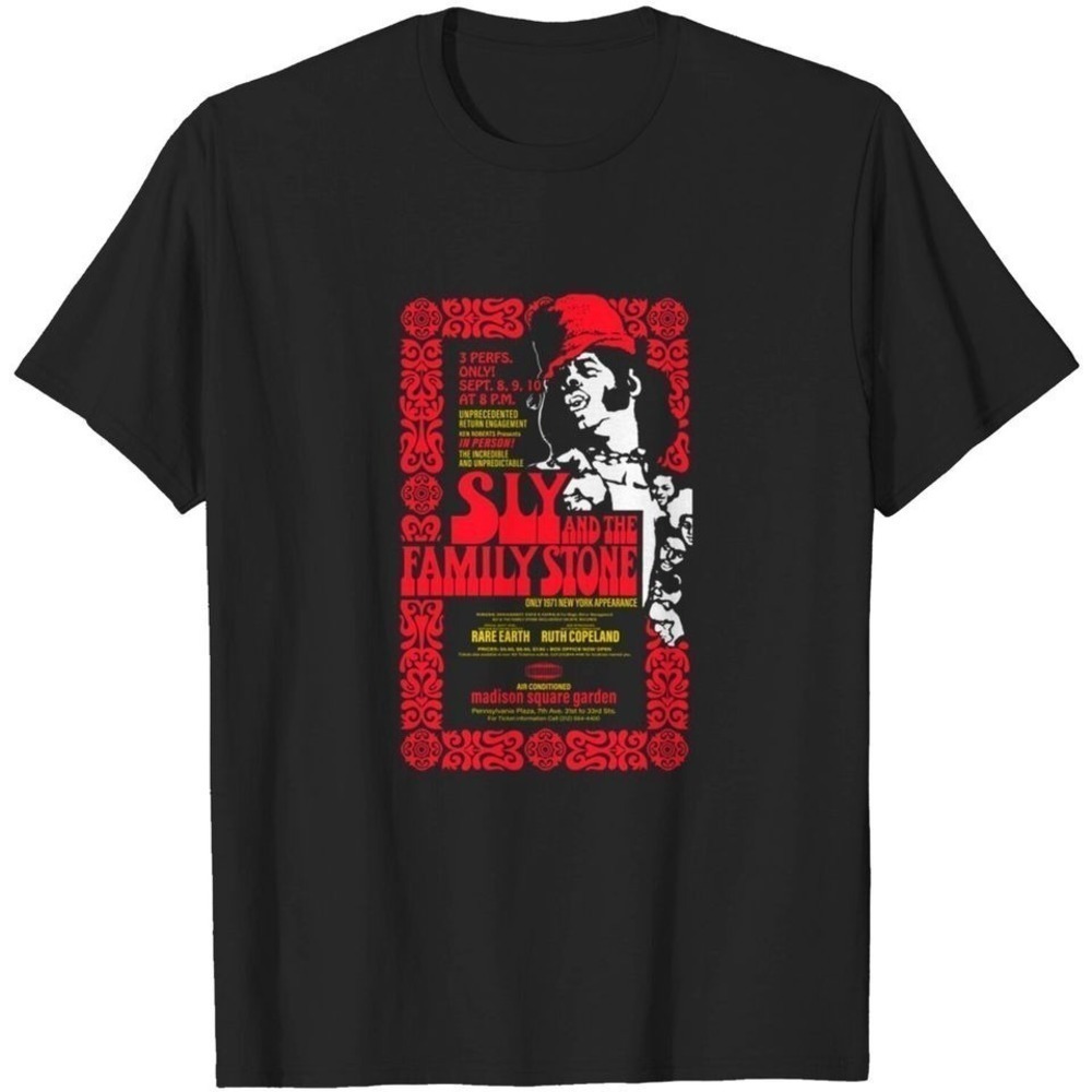 Sly & The Family Stone Dark Classic Music Fan Retro Unisex T-Shirt